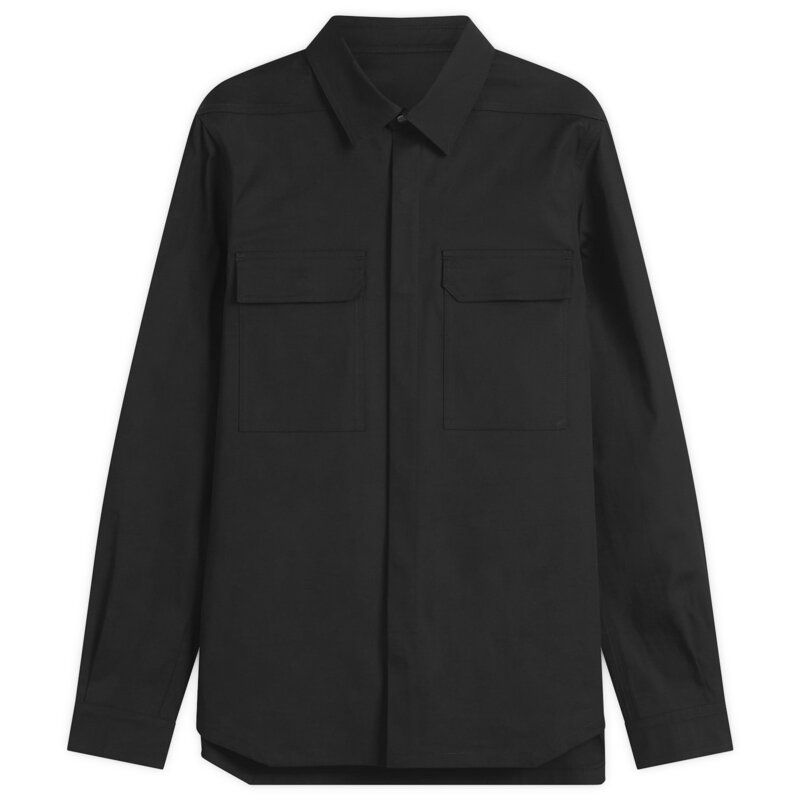 リックオウエンス メンズ トップス シャツ Rick Owens Outershirt Black ブラック