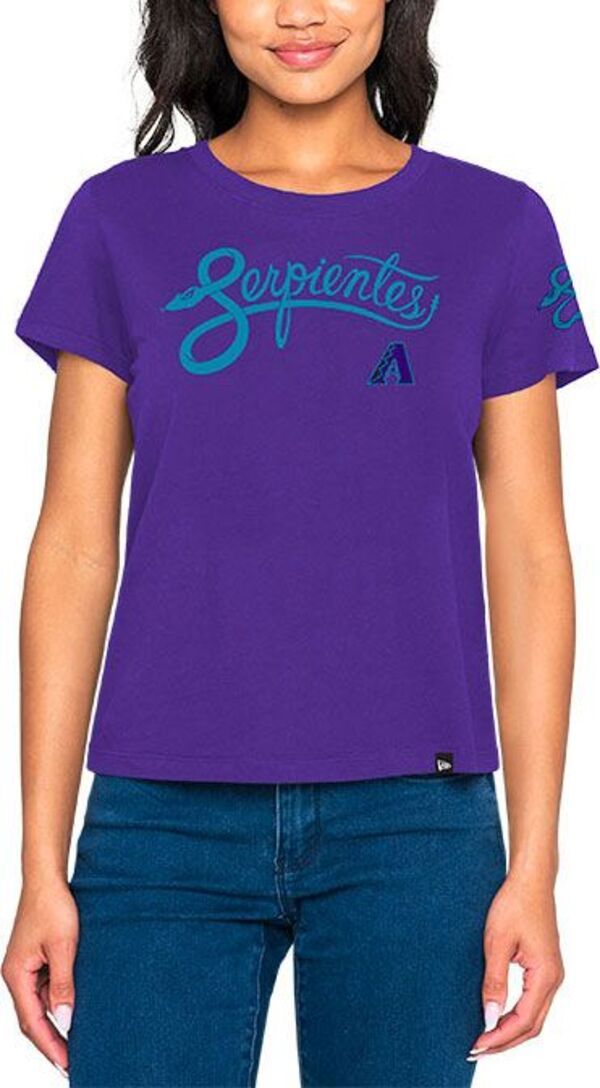 ニューエラ レディース トップス Tシャツ ロゴ New Era Womens Arizona Diamondbacks City Connect Logo Purple TShirt NoColor パープル