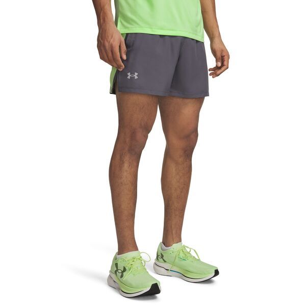 アンダーアーマー メンズ ボトムス カジュアルパンツ ショートパンツ Under Armour Mens Launch 5 Shorts CastlerockLumos LimeReflective ライム