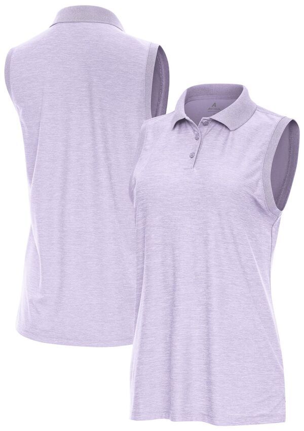 アンティグア レディース トップス ポロシャツ ノースリーブ キャップ Antigua Womens Recap Sleeveless Golf Polo Lilac ライラック