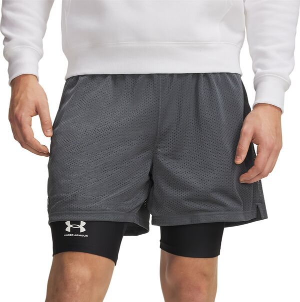 アンダーアーマー メンズ ボトムス ハーフパンツ・ショーツ メッシュ ショートパンツ Under Armour Mens Icon Meshorts Pitch GrayWhite ホワイト