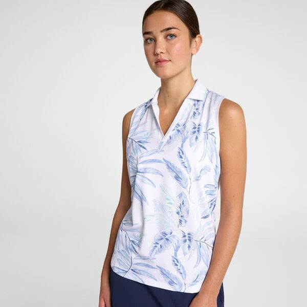 ウォルターヘーゲン レディース トップス シャツ ノースリーブ Walter Hagen Womens Performance 11 Sleeveless Johnny Painted Tropical White ホワイト