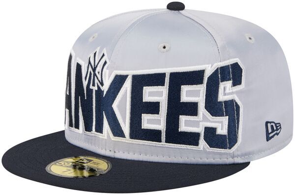 ニューエラ レディース アクセサリー 帽子 サテン New Eradult New York Yankees Grey Satin 59Fifty Fitted Hat NoColor グレー