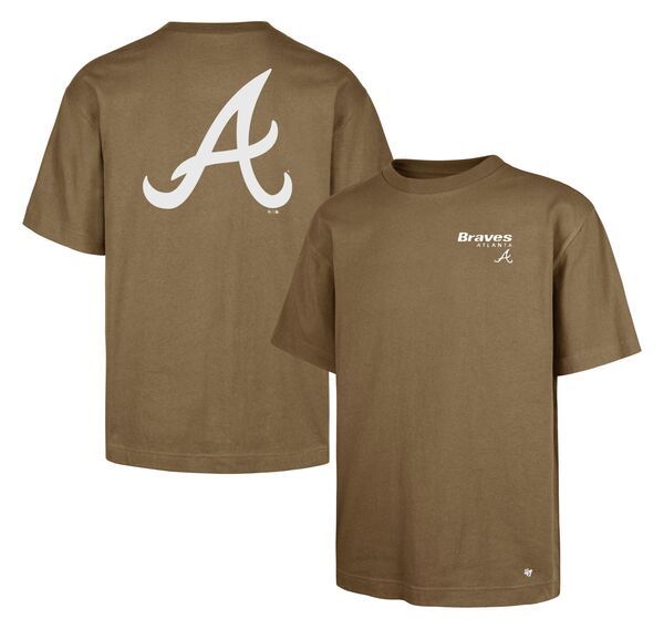 フォーティーセブン メンズ トップス Tシャツ 47 Mens Atlanta Braves Tan Lateral Foundation TShirt NoColor タン