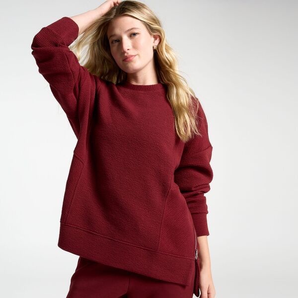 キャリー レディース トップス シャツ CALIA Womens Elevate Side Zip Tunic Deep Merlot