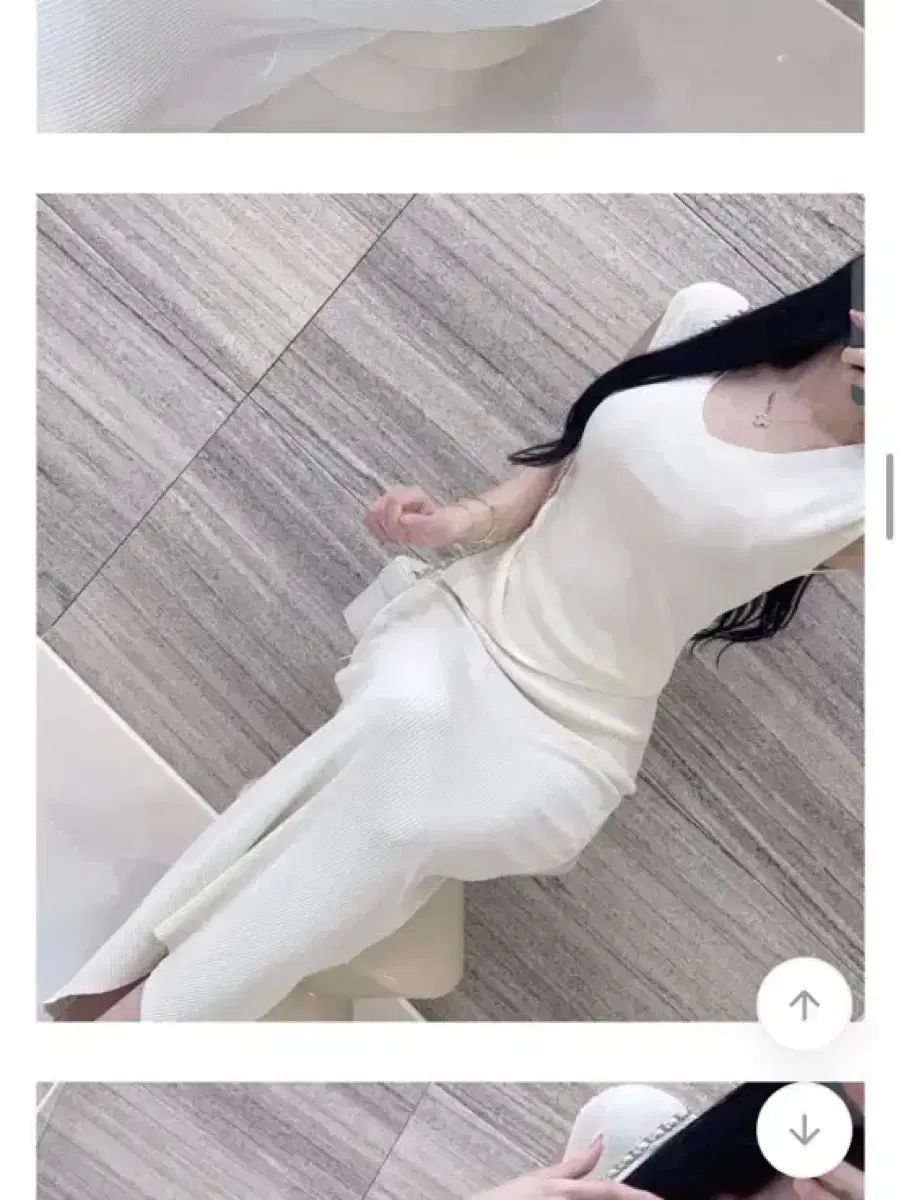 ニット ロング セットアップ アイボリー