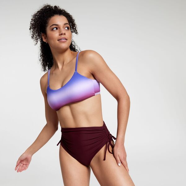 キャリー レディース 水着 トップのみ CALIA Womens Tie Back Low Support Swim Top VioletWhite ホワイト