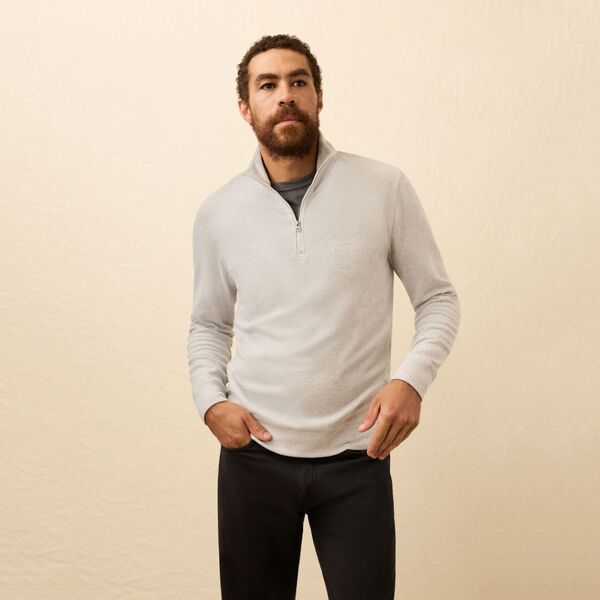 ファレティ メンズ アウター パーカー・スウェット セーター Faherty Mens Legend 14Zip Sweater Light Heather Grey グレー