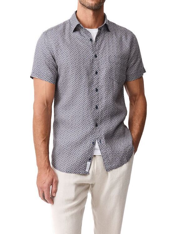 ロッドアンドグン メンズ トップス シャツ Rodd Gunn Featherson Sports Fit Shirt Bluestone