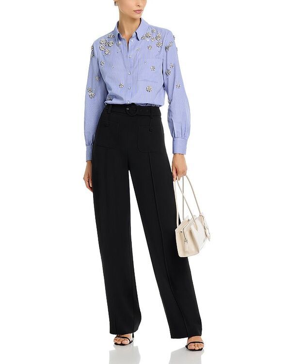 サンク セプト レディース トップス シャツ Cinq Sept Lola Tumbling Flowerstriped Shirt Blue Multi ブルー
