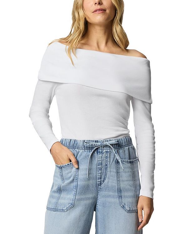 スプレンディット レディース トップス シャツ Splendid Josie Off The Shoulder Top White ホワイト