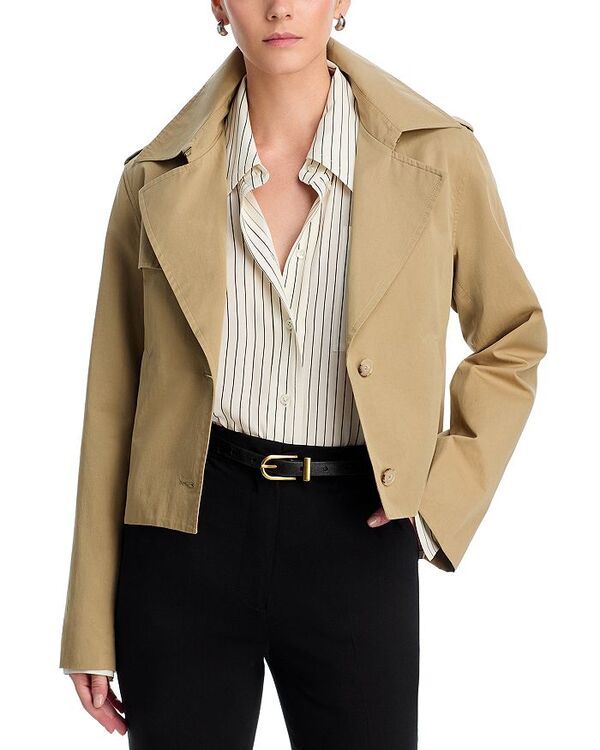 フレーム レディース アウター ジャケット・ブルゾン FRAME Shortrench Jacket Khaki カーキ
