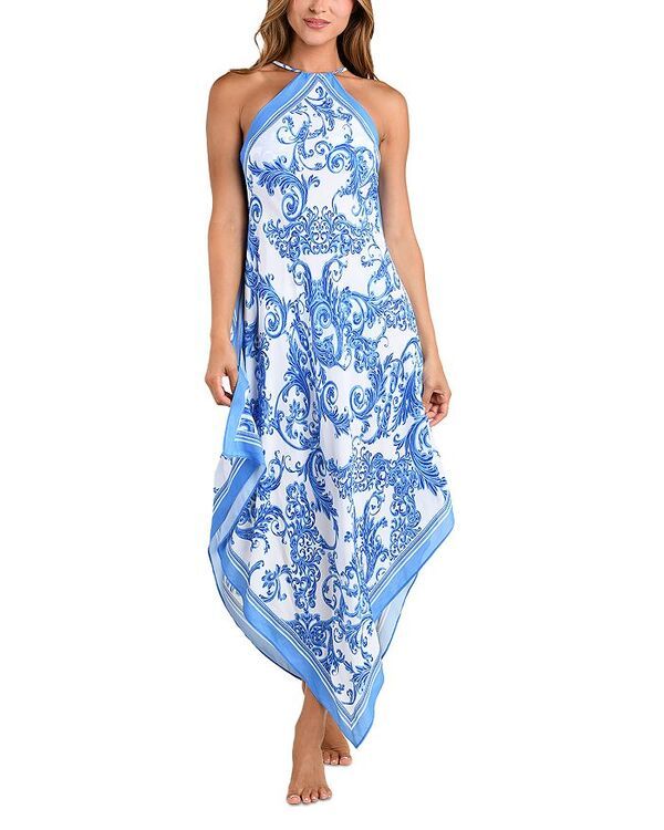 ラジャンス レディース トップス ワンピース ホルター LAGENCElise Baroque Halter Dresswim CoverUp Blue ブルー