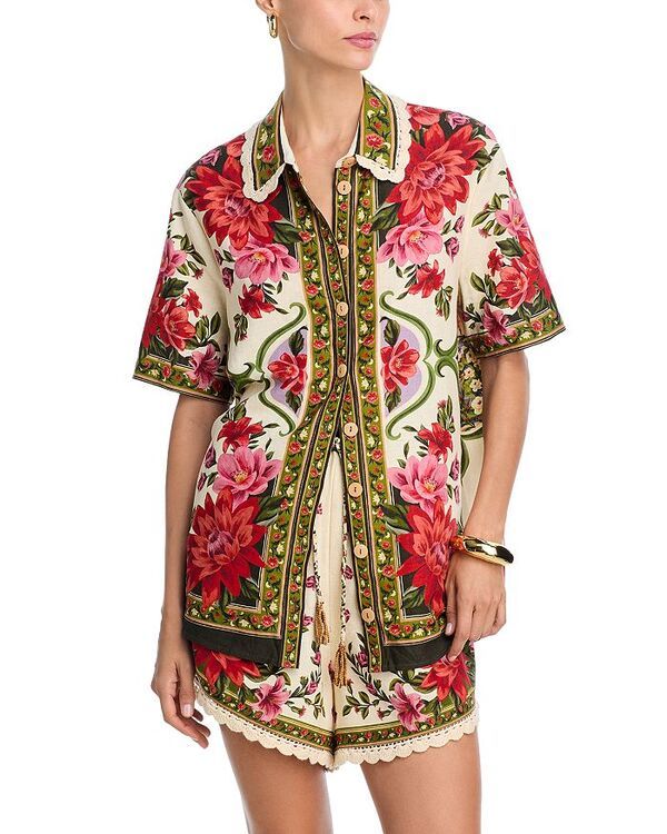 ファーム レディース トップス シャツ FARM Rio Wonderio Button Front Shirt Wonderio