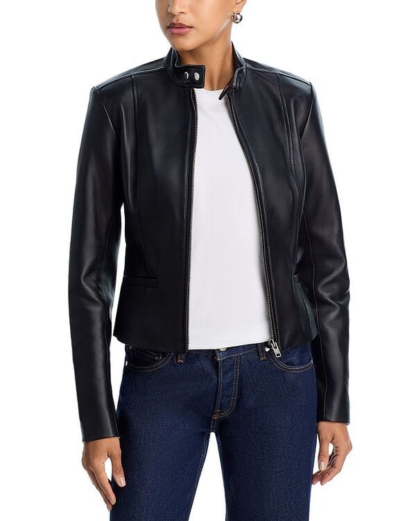 エーエルシー レディース アウター ジャケット・ブルゾン レザー ALC Marlowe Leather Jacket Black ブラック