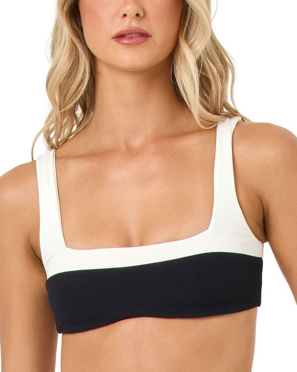 エルスペース レディース 水着 トップのみ LSpace LZuri Bikini Top BlackCream クリーム