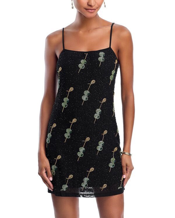 アクア レディース トップス ワンピース ミニ ノースリーブ AQUA Dirty Olive Sleeveless Mini Dress Exclusive Black ブラック