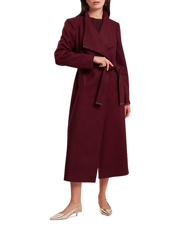 テッドベーカー レディース アウター コート ウール Ted Bakerosell Wool Blend Wrap Coat Oxblood オックスブラッド