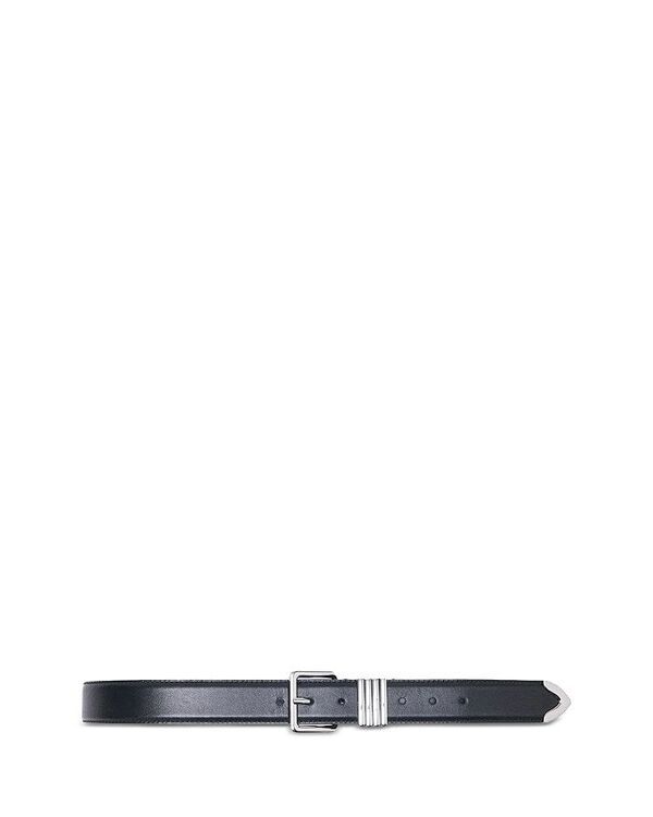 マージュ レディース アクセサリー ベルト レザー Maje Womensmooth Leather Belt Black ブラック