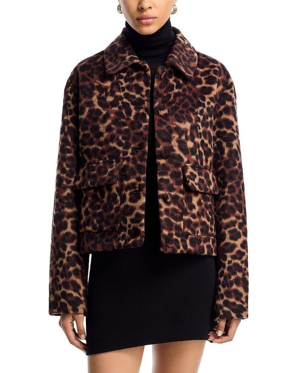 アクア レディース アウター ジャケット・ブルゾン プリント AQUA Leopard Print Jacket Exclusive Leopard アニマル