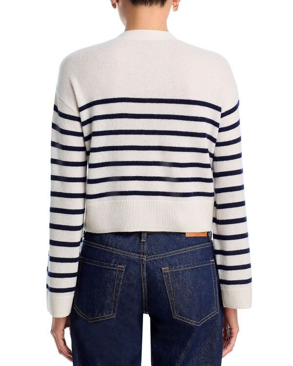 アクア レディース アウター カーディガン Vネック セーター AQUA 100 Cashmere V Neck Cardigan Sweater Exclusive IvoryPeacock Stripe アイボリー アクア レディース アウター カーディガン Vネック セーター AQUA 100 Cashmere V Neck Cardigan Sweater Exclusive IvoryPeacock Stripe アイボリー
