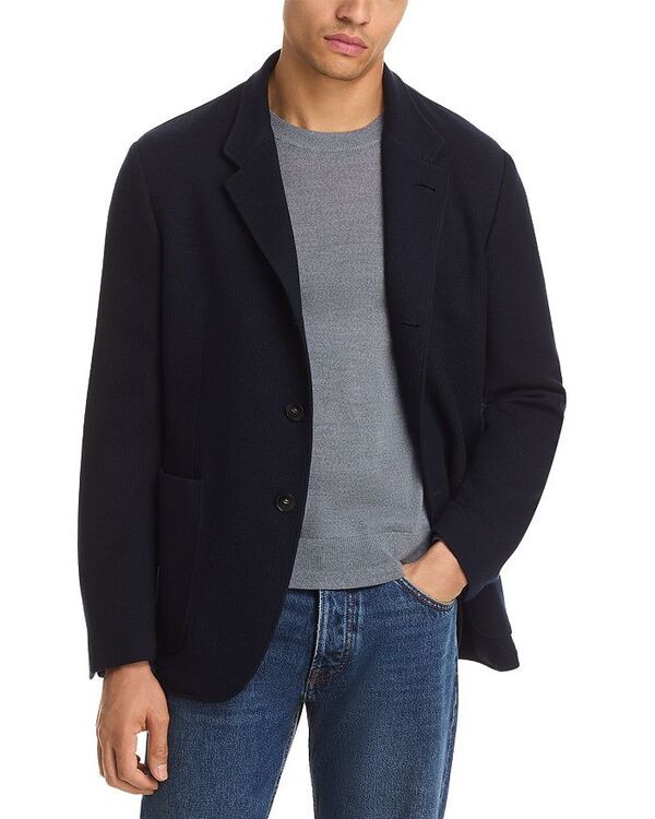 カナーリ レディース アウター ジャケット・ブルゾン ウール コットン ブレザー ニット ジャージー Canali Wool Cotton Jersey Knit Blazer Navy ネイビー