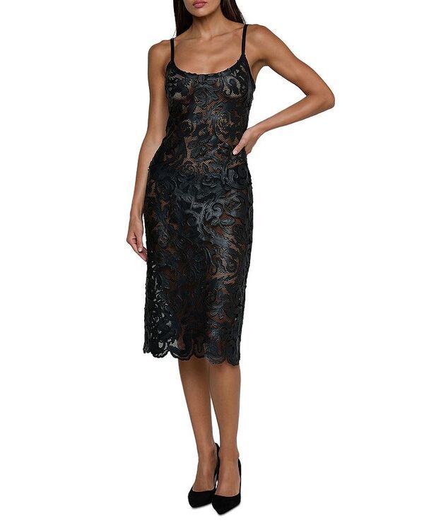 ラジャンス レディース トップス ワンピース ミディ LAGENCE Kazuko Laser Cut Midi Dress Black ブラック