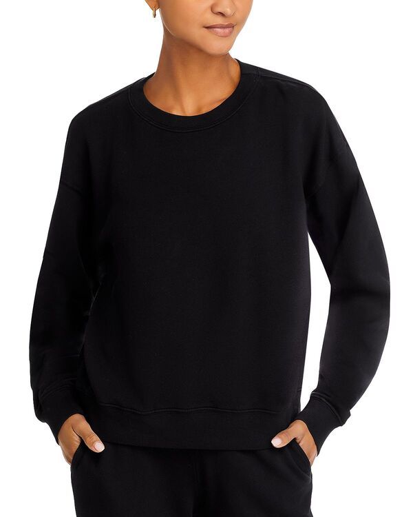 ヴェルヴェットバイグラハムスペンサー レディース アウター パーカー・スウェット クルーネック シャツ Velvet by Graham Spencer Ynez Crewneck Sweatshirt Black ブラック
