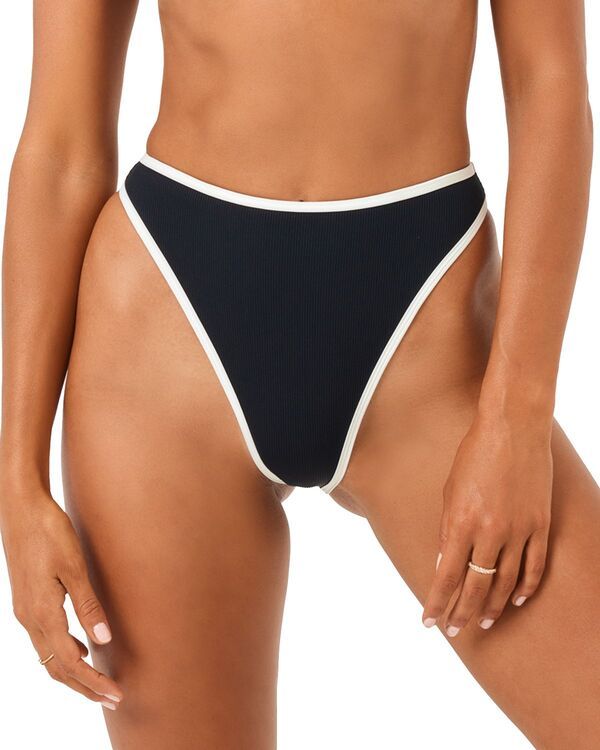 エルスペース レディース 水着 ボトムスのみ LSpace LNora High Leg Bikini Bottom BlackCream クリーム