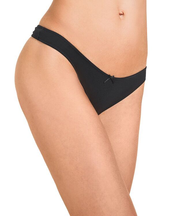 エバージェイ レディース アンダーウェア パンツ コットン Eberjey Pima Stretch Cotton Thong Black ブラック