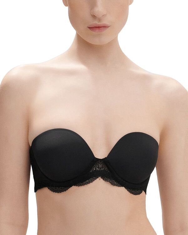 シモーヌペレール レディース アンダーウェア ブラジャー ストラップレス Simone Perele Karma Strapless Plunge Bra Black ブラック