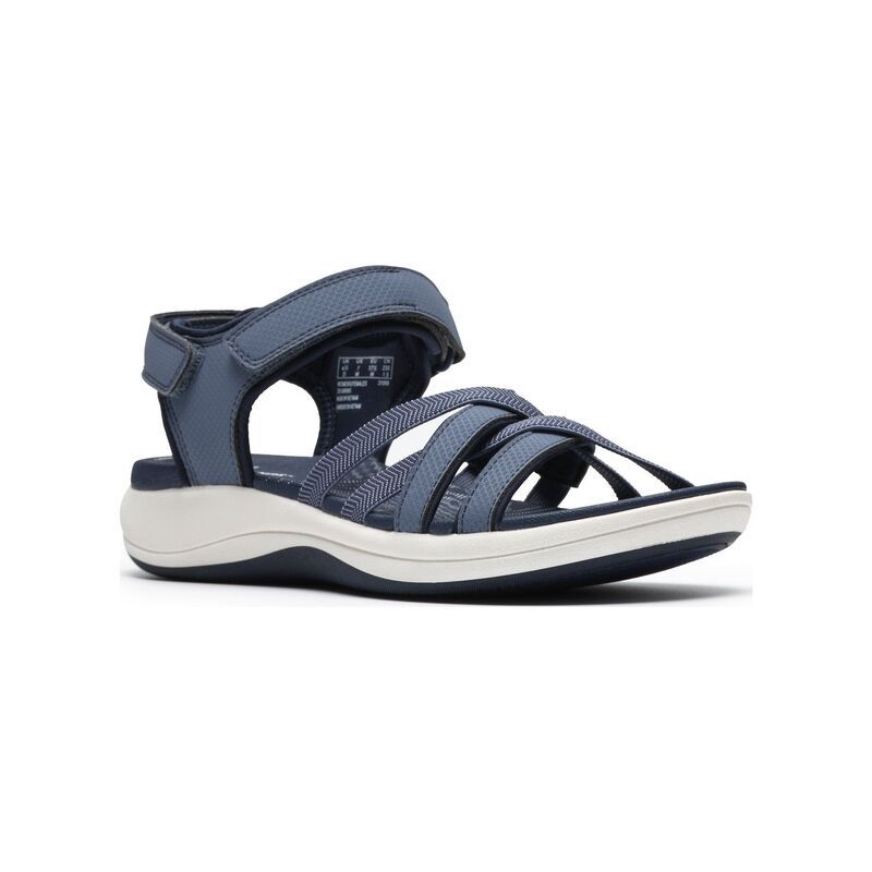 クラークス レディース シューズ サンダル Clarks Cloudsteppers Mira Shore Womenstrappy Sport Sandals Navy ネイビー