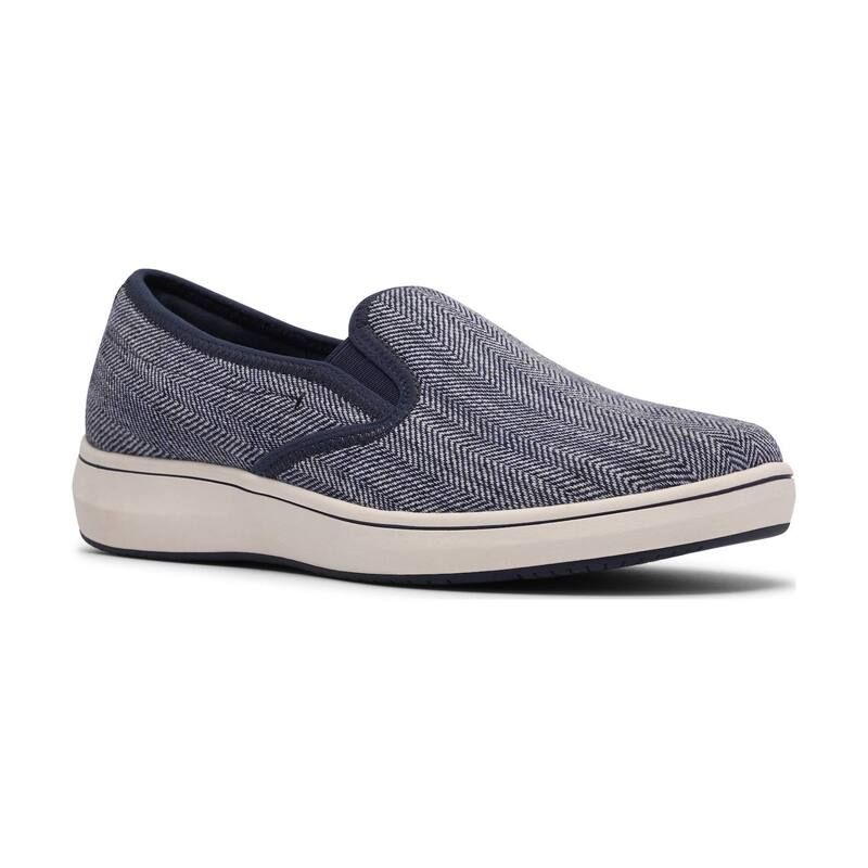 クラークス レディース シューズ サンダル Clarks Cloudsteppers Breezesky Zoe WomenslipOn Shoes Navy ネイビー