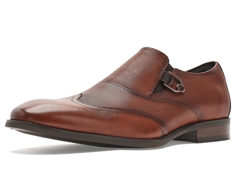 ステイシーアダムス メンズ シューズ オックスフォード ウィングチップ ローファー Stacy Adams Lockwood Wingtip Ornament SlipOn Loafer Cognac