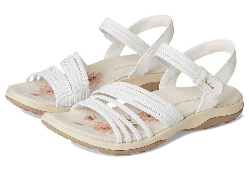 スケッチャーズ レディース シューズ サンダル SKECHERS Reggae Slim Coffee Run White ホワイト