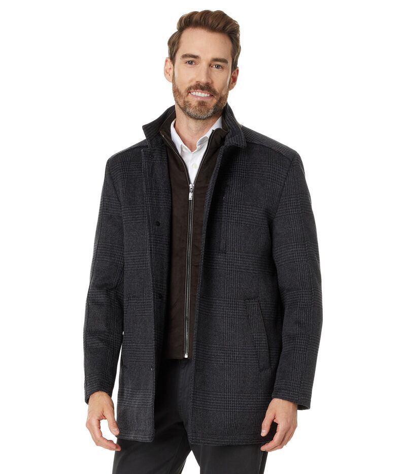 ジョンストンアンドマーフィー メンズ アウター コート Johnston Murphy Upton Car Coat Charcoal チャコール