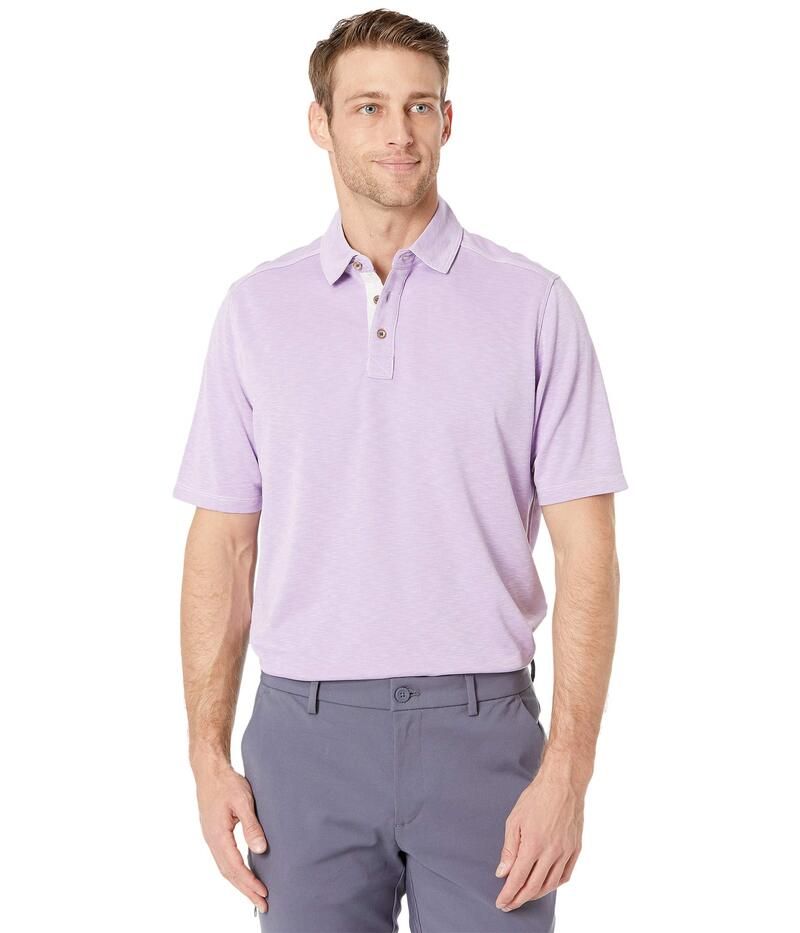 ジョンストンアンドマーフィー メンズ トップス シャツ ヴィンテージ Johnston Murphy Vintage Slub Polo Lavender ラベンダー