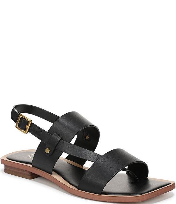 フランコサルト レディース シューズ サンダル レザー Franco Sarto Enrica Leather Thong Sandals Black ブラック