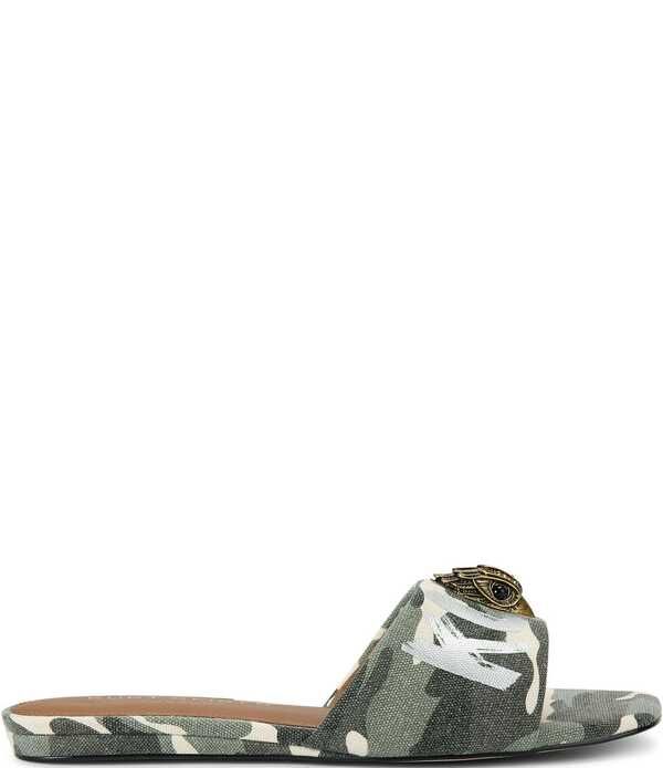 カートジェイガーロンドン レディース シューズ パンプス サンダル Kurt Geiger London Kensington Flat Camo Kurt Sandals Green Combo グリーン 31,070円