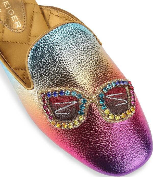 カートジェイガーロンドン レディース シューズ パンプス 刺繍 Kurt Geiger London Embroidered Sunset Ombre Flat Mules Multi Color マルチカラー