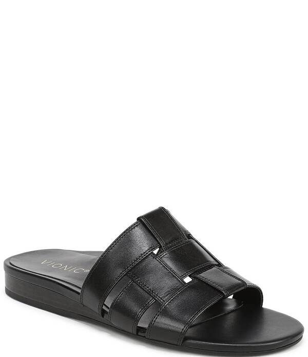 バイオニック レディース シューズ サンダル ミニ レザー Vionic Glendora Leather Mini Wedge Sandals Black ブラック