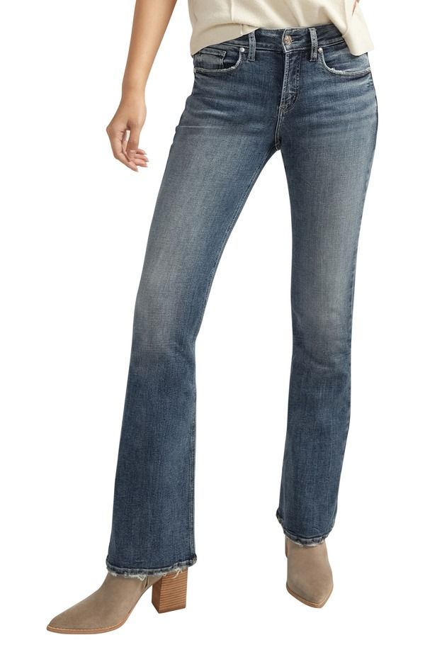 シルバー ジーンズ レディース シューズ ブーツ・レインブーツカット Silver Jeans Co Suki Curvy Mid Rise Bootcut Jeans Indigo インディゴ