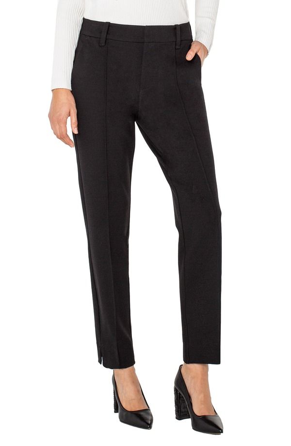 リバプール レディース ボトムス レギンス ハイウエスト パンツ アンクル Liverpool Gemma High Waist Ankle Cigarette Ponte Pants Black ブラック