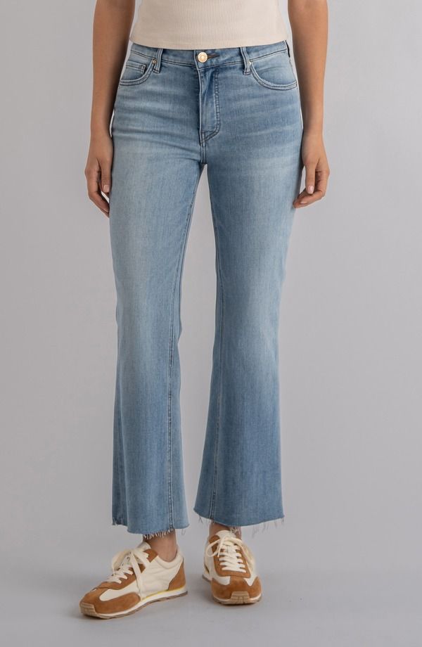 カットフロムザクロス レディース ボトムス デニムパンツ アンクル ジーンズ KUT from the Kloth Kelsey Raw Hem Ankle Flare Jeans Honest