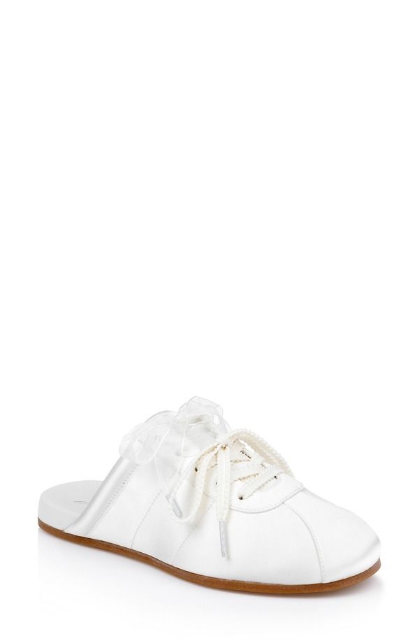 ジュウェルダグレイミシュカ レディース シューズ パンプス Jewel Badgley Mischka Priscila Mule Ivory Satin アイボリー