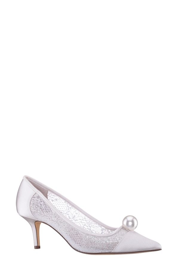 ニナ レディース シューズ ヒール キャップ Nina Bence Pointed Cap Toe Pump Ivory アイボリー