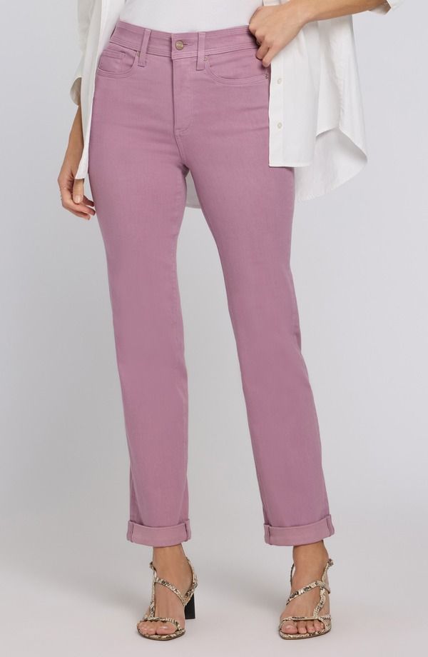 エヌワイディージェイ レディース ボトムス デニムパンツ ストレート ハイウエスト ジーンズ NYDJ Marilyn Triple Stitchigh Waistraight Leg Jeans Dusky Daisy