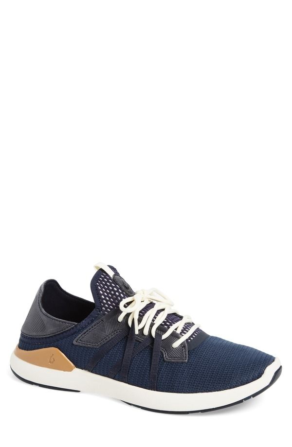 オルカイ メンズ シューズ スニーカー OluKai Mio Li Sneaker Trench Blue Natural ブルー