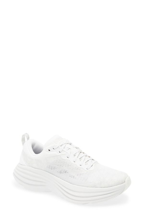 ホカオネオネ レディース シューズ スニーカー HOKA Bondi 8 Caged Sneaker White Cosmic Grey ホワイト