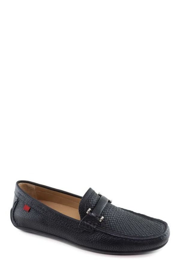 マークジョセフニューヨーク メンズ シューズ スリッポン・ローファー レザー Marc Joseph New York Bryant Park Leather Weave Driver Loafer Black Grainy ブラック
